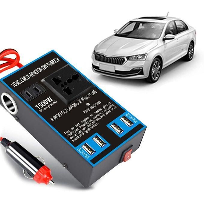Transformez votre voiture en centrale électrique ⚡ – Onduleur 1500W avec 4 ports USB et prise 220V !