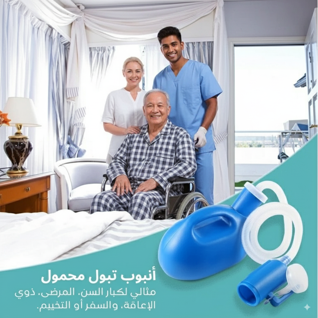 معتمد طبياً – زجاجة مبولة صحية وسهلة الاستخدام بسعة كبيرة