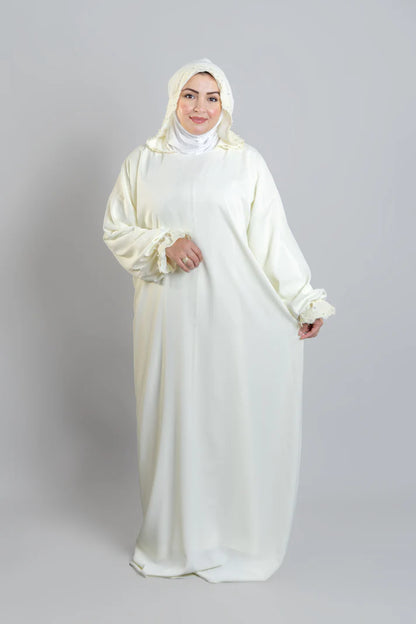 Abaya de prière avec Hijab en coton attaché