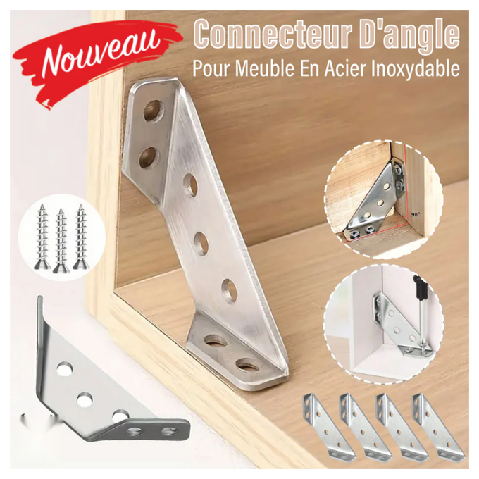 CornFix Connecteur D'angle Pour Meuble pack 10 pièces