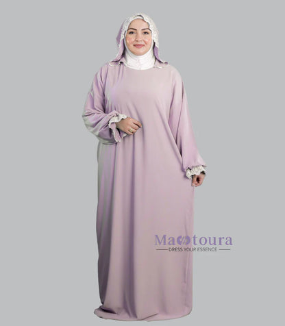 Abaya de prière avec Hijab en coton attaché